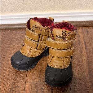 Magellan Outdoors Kids Tan and Black Snow Boots
